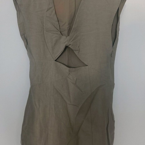 Zara linen dress short like new khaki