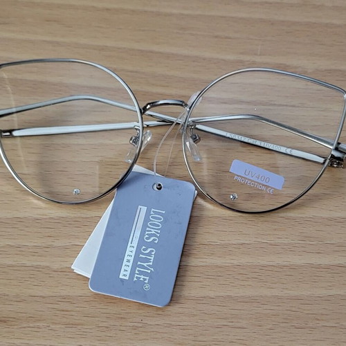 Cat eye glasses transparent new