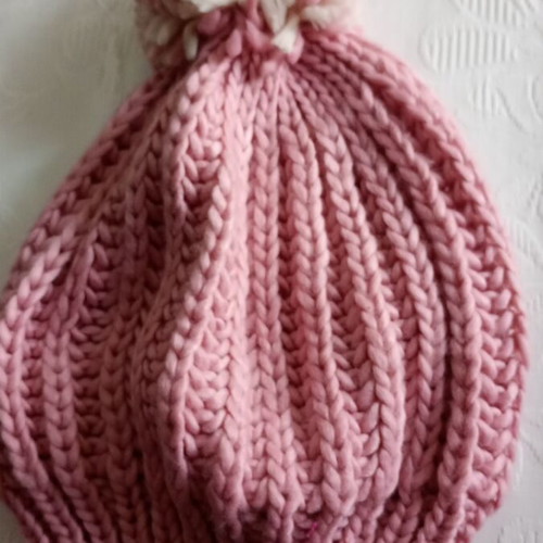 Pink Knit Hat like new, size M