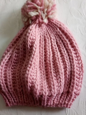 Pink Knit Hat like new, size M