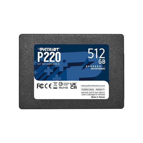 Patriot P220 SSD 512GB 2.5'' SATA III new in packaging