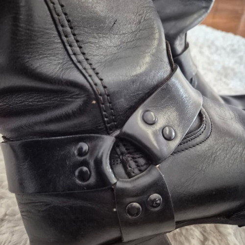 Loblan Biker Engineer Boots used, leather, size 44, vintage