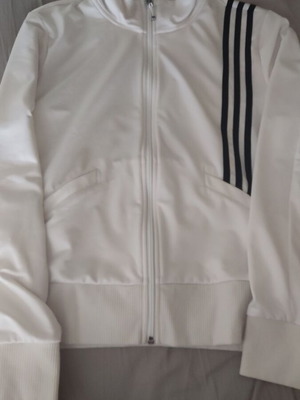 Adidas ζακέτα, λευκό και μαύρο, μέγεθος M