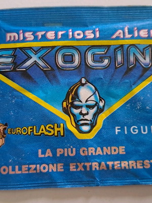 Exogini Aliens stickers and packet new, rare