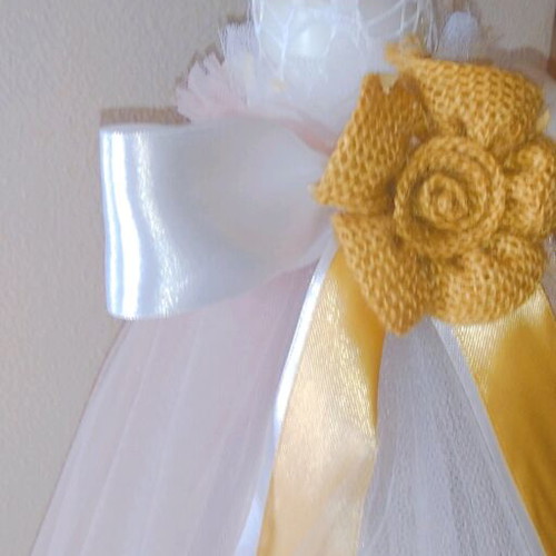 Baptism candle for girl new