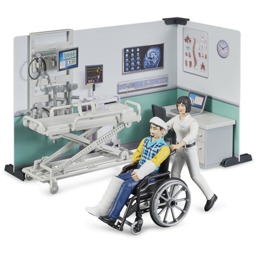 Bruder 62711 Hospital Set with Patient and Doctor new