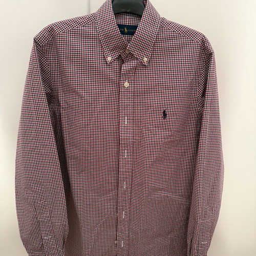 Ralph Lauren checked shirt, red and blue, size S