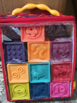 B Surpised B.Toys Soft Blocks One Two Squeeze like new, set of 10