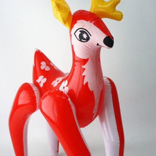 Vintage 80's Inflatable Reindeer 58cm Red Christmas New