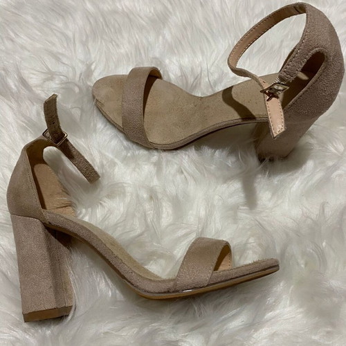 Bozikis sandals used No36, 9cm heel, beige