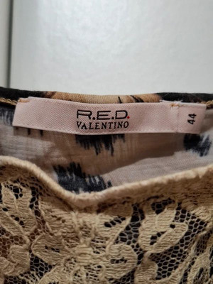 Red Valentino Brown Leopard Lace Trim Camisole Size 44