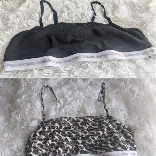Calvin Klein Set of 2 New Bustiers Size S Black and White