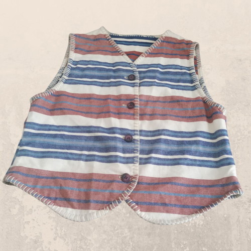 Retro cotton vest used, colorful, size M-L by Marks & Spencer