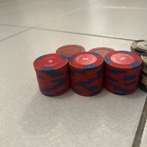 La Mirage Las Vegas Nevada poker chips used, ceramic-plastic