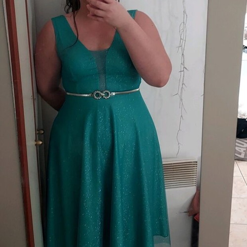 Bellino formal dress green new, size M