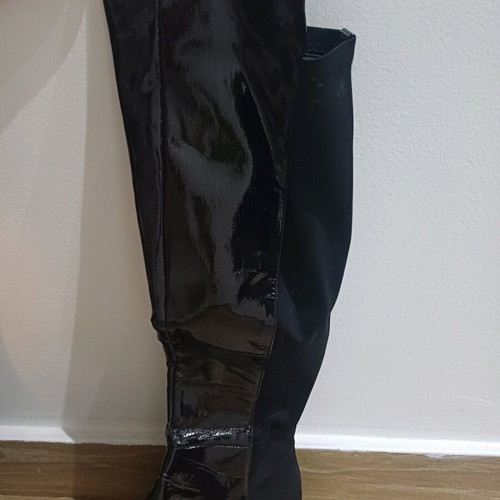 Migato boots black patent leather and fabric size 37 like new