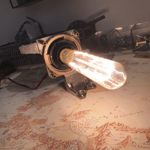 Handmade lamp like new from car spare part