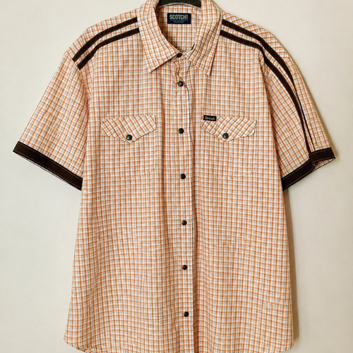 Scotch & Soda Short-Sleeved Check Shirt – Western-Inspired