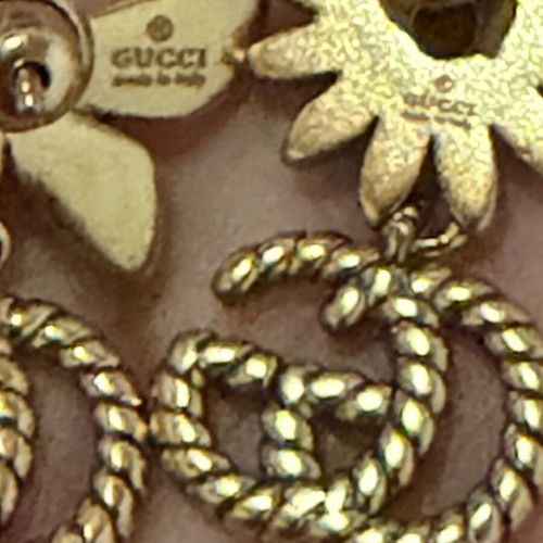 Gucci earrings with crystals and Interlocking G
