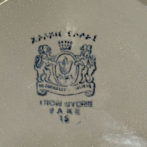 Retro plates used, set of 2, Chalkis Hellas Iron Stone