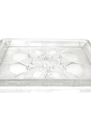 Vintage pressed glass tray like new, 19×13×2 cm, 420 g
