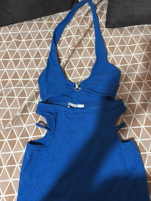 Skirt and top set like new, blue, size L/XL