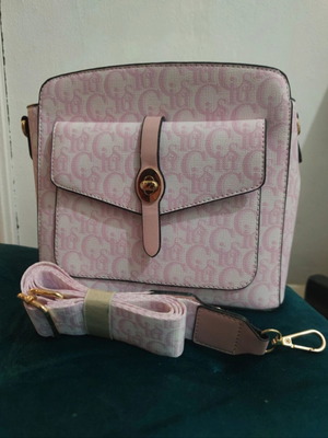 Pink crossbody bag new with gold details