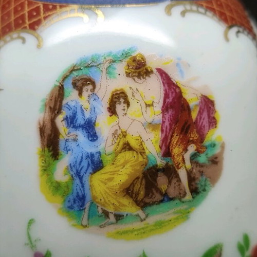 Porcelain egg vintage decorative used