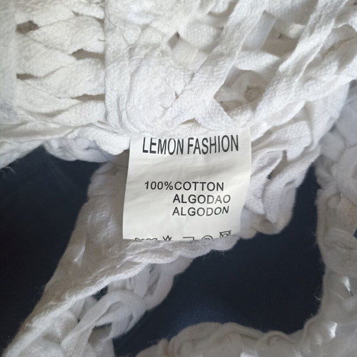 White knitted cotton top like new, size S