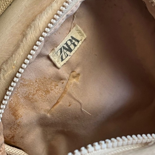 Zara backpack beige-gold with glitter used 24x20