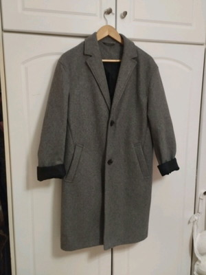 Bershka gray coat size M like new