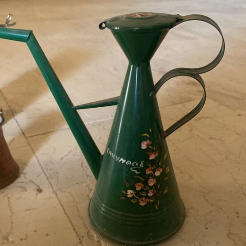 Kitchenware set used with jug, briki, and tin container