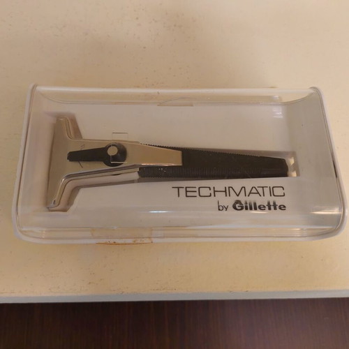 Gillete Techmatic used vintage collectible razor from the 70s