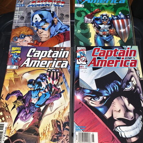 Captain America comics used, issues 4, 7, 8, 41, Marvel