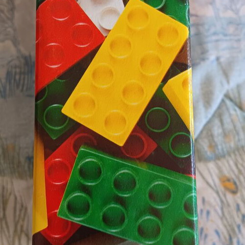 Set of large plastic building blocks with figures