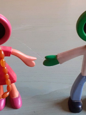Children's frame used with soft plastic figures
