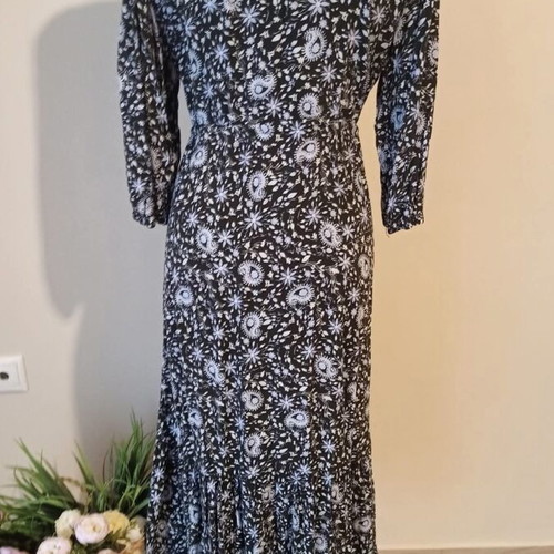 Zara long dress XXL like new with black and white pattern