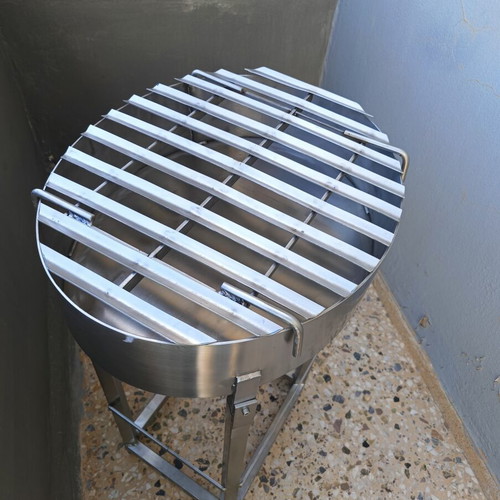 Inox Charcoal Grill New, Oval Shape, Portable and Durable