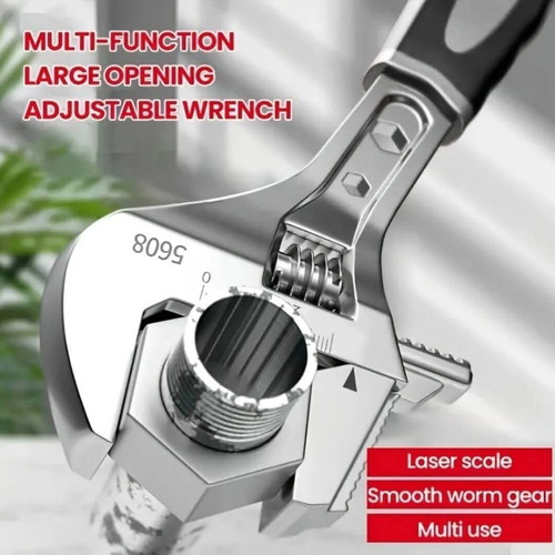 Adjustable French wrench new with anti-slip handle