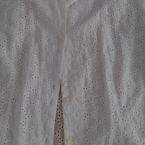 Women’s sleeveless lace guipure shirt used, white, size XL