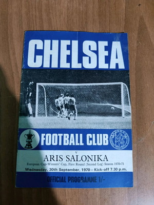 Official programme Chelsea vs Aris Salonica used