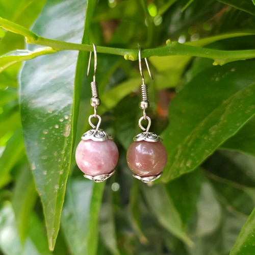 Handmade earrings with semi-precious stones like new