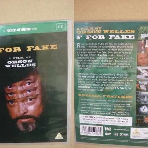 F For Fake DVD new without Greek subtitles, Orson Welles