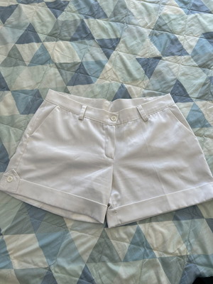 Satin shorts size L white like new