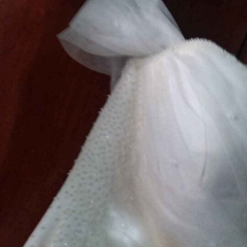 Wedding dress new, princess style, white and beige, size L