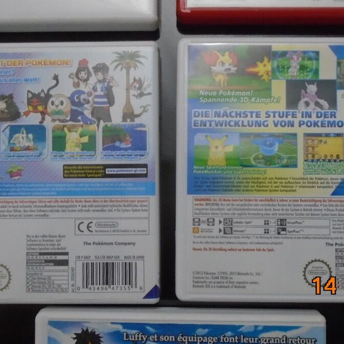 Nintendo 3DS Pokemon games like new, complete sets Mond and X