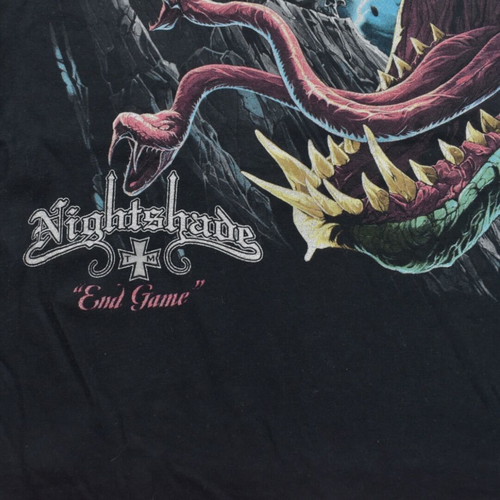 Dark Fantasy Dragon Knight Graphic T-Shirt used, size Large