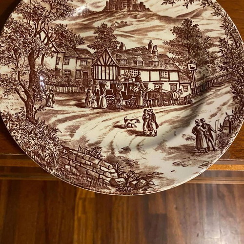 Swan Inn Ironstone Plate by J. Broadhurst & Sons, like new