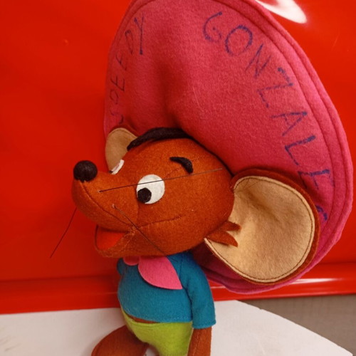 Speedy Gonzales vintage doll from felt material 1970s like new