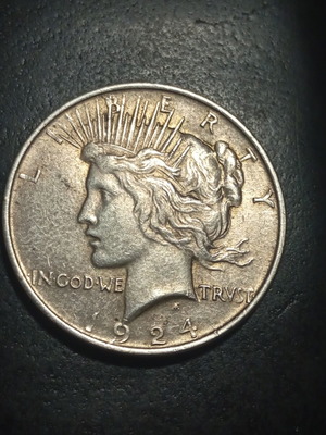 Peace Dollar 1924 USA silver coin